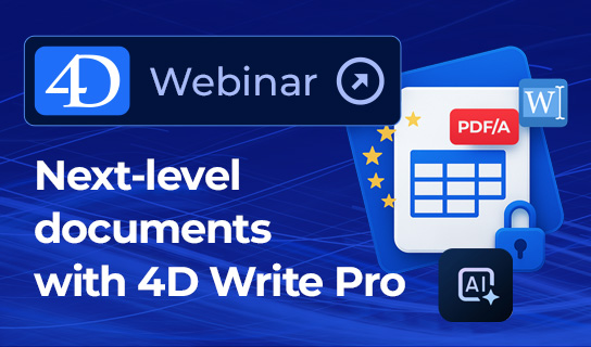 Nový webinář na 4D Write Pro