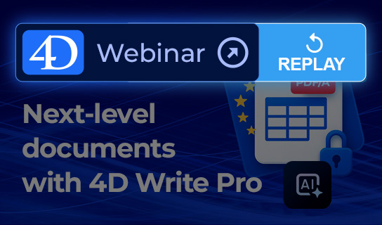 4D Webinář - 4D Write Pro