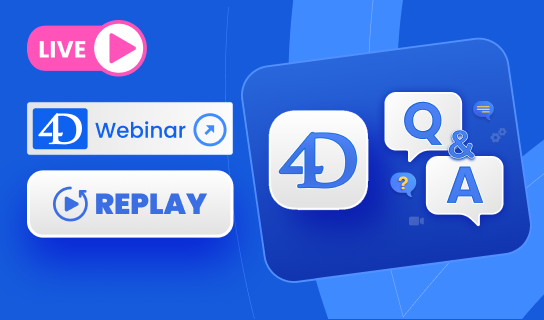 4D 21 Q&A přehrání webináře k dispozici
